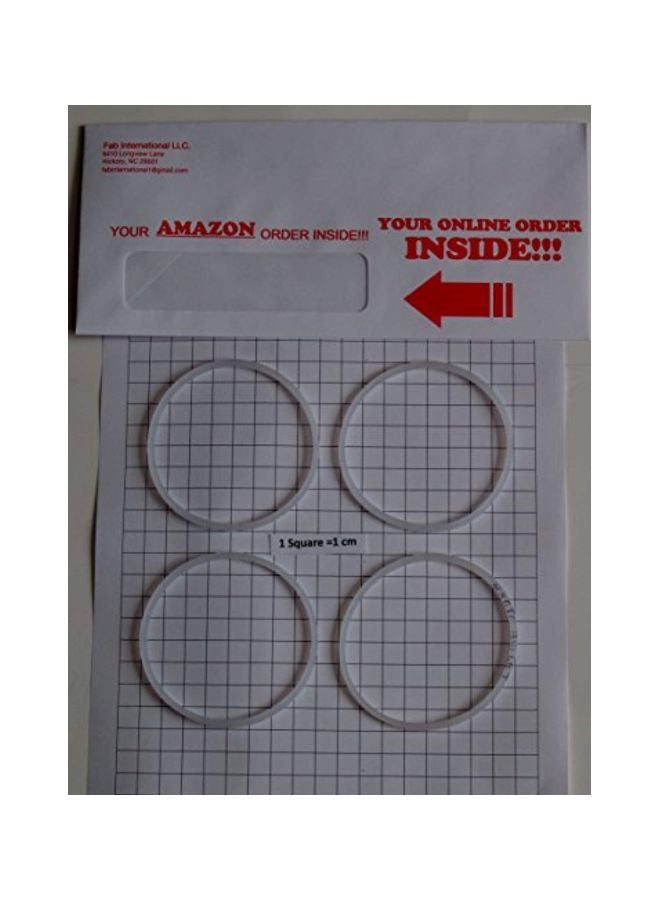 4-Piece Replacement Gasket White 3inch