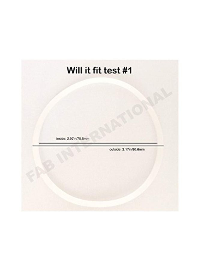 4-Piece Replacement Gasket White 3inch