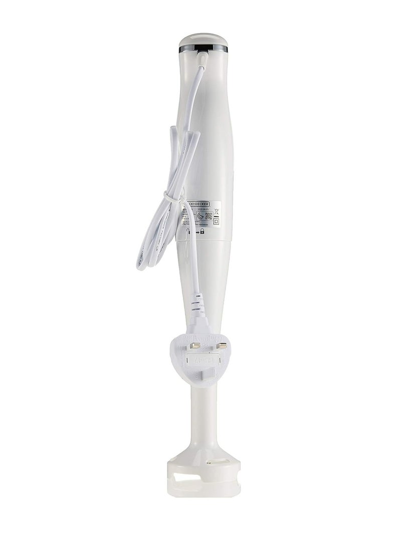 Black+Decker 300W Stick Blender, White - Sb2500-B5