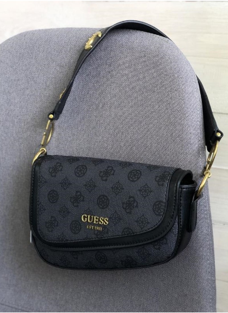 GUESS Small shoulder bag with 4G monogram print