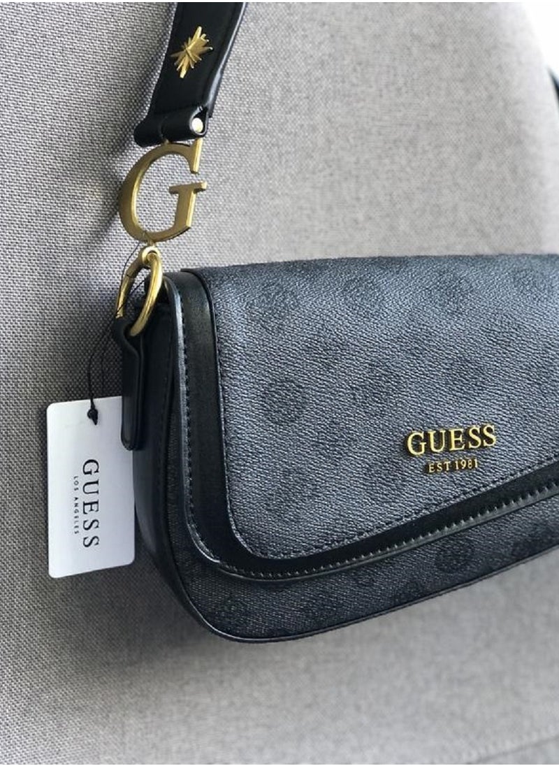 GUESS Small shoulder bag with 4G monogram print