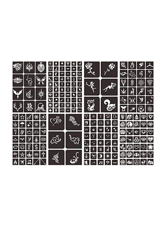 8 Sheet Painting Stencils Kit Black