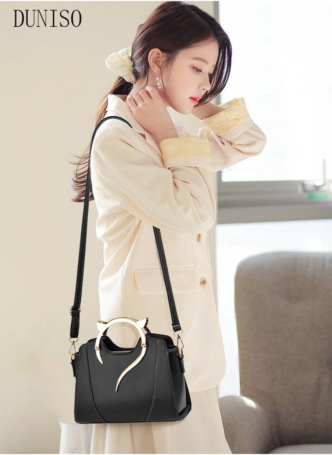 Fashion Handbag with Removable Shoulder Strap Top Handle for Women Ladies Elegant Shoulder Crossbody Bag for Office Travel Daily Bag