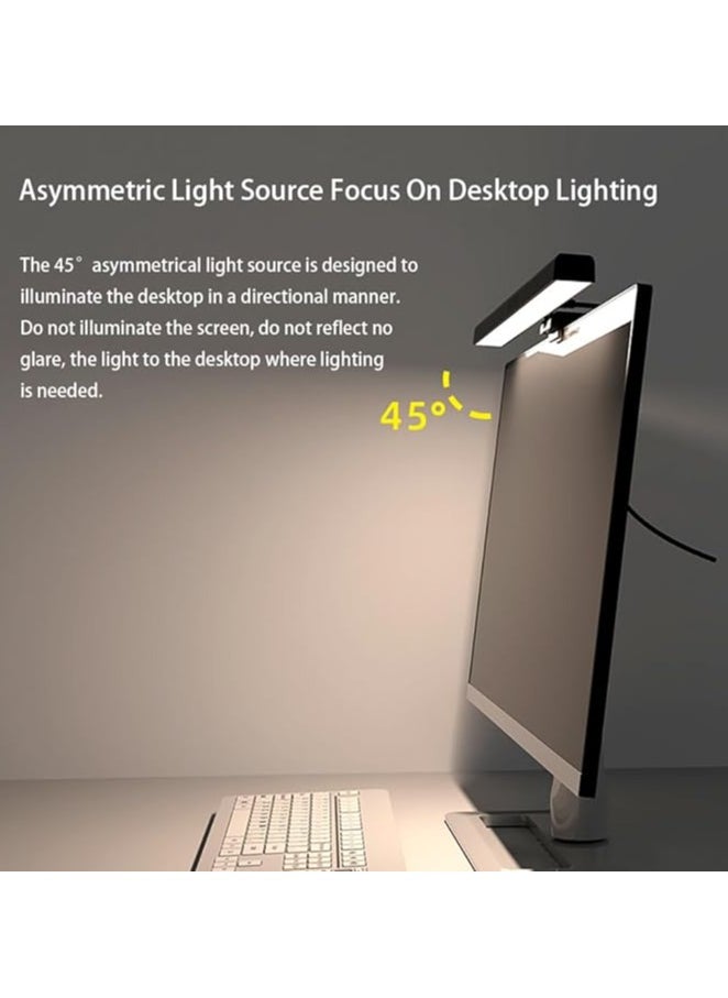 Computer Monitor Light Monitor Light with 7 RGB Backlight LED Screen Monitor Lamp Bar Touch Control (Curved)