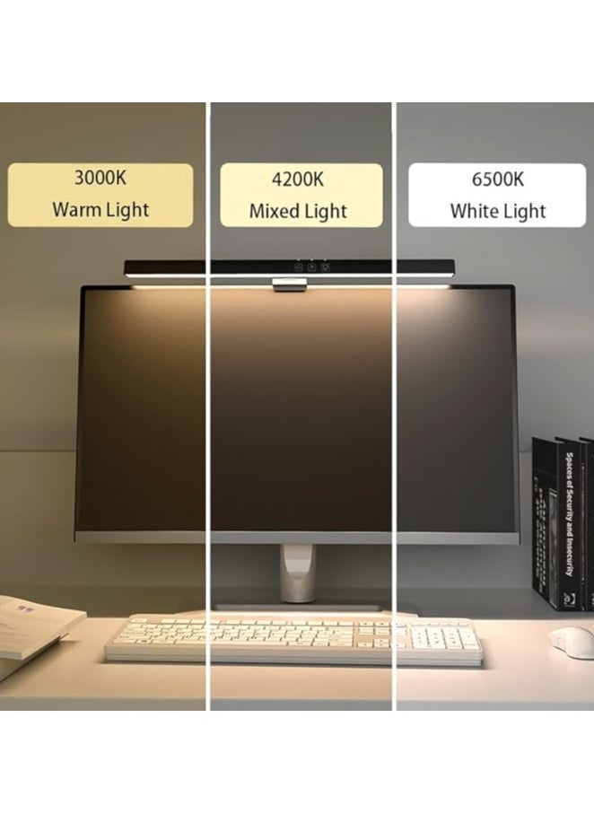 Computer Monitor Light Monitor Light with 7 RGB Backlight LED Screen Monitor Lamp Bar Touch Control (Curved)