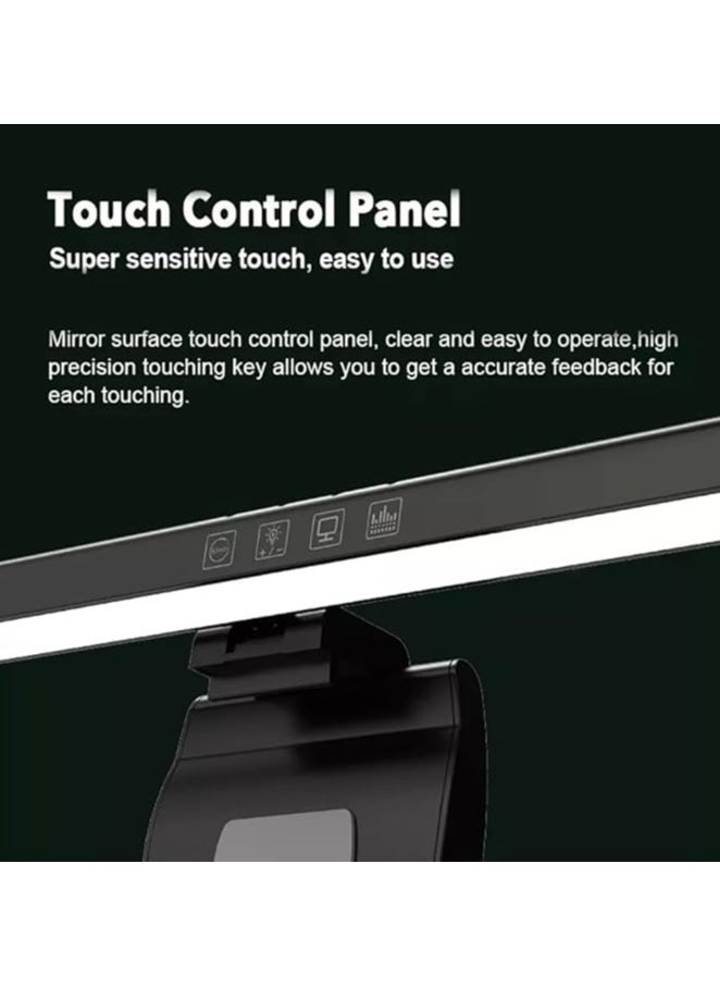 Computer Monitor Light Monitor Light with 7 RGB Backlight LED Screen Monitor Lamp Bar Touch Control (Curved)