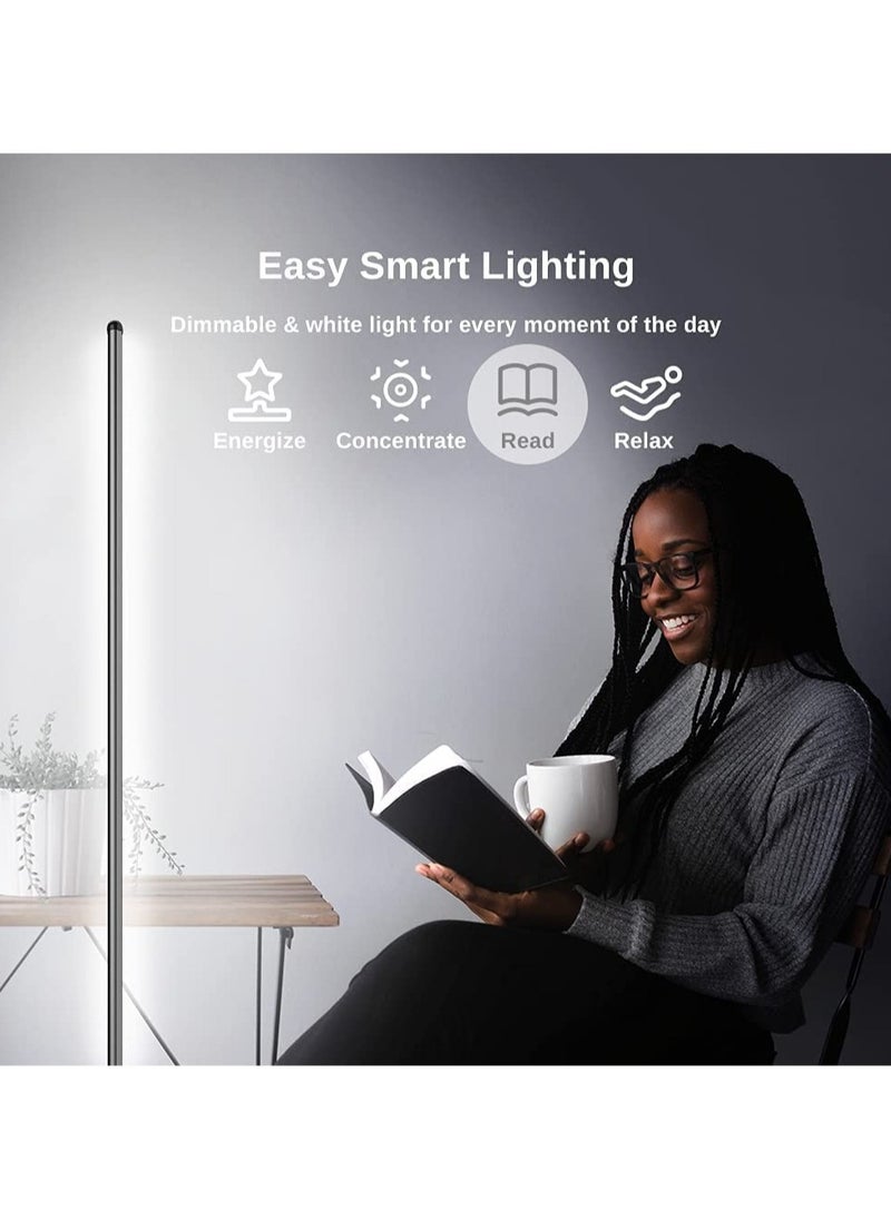 Smart RGB Floor Lamp ,RGB Corner Floor Lamp  with App/Remote Control/Dimmable/Music Sync,Smart Floor Light for Bedroom Living Room Gaming Room