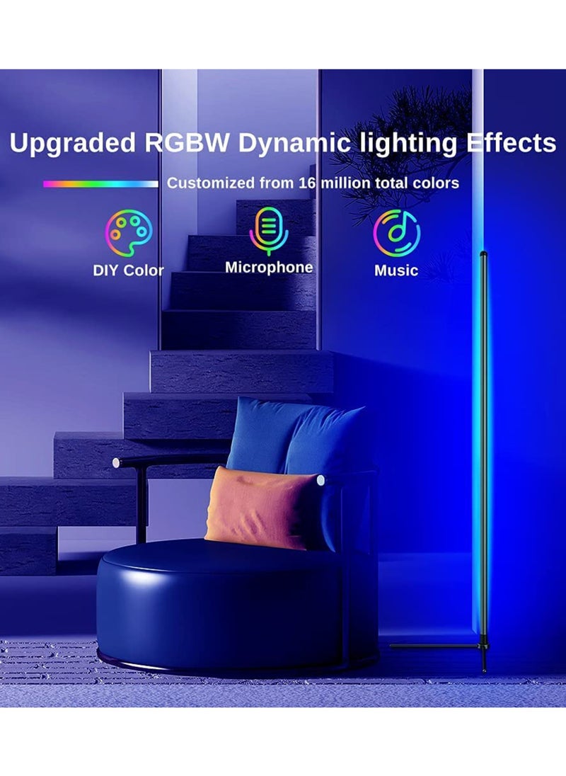 Smart RGB Floor Lamp ,RGB Corner Floor Lamp  with App/Remote Control/Dimmable/Music Sync,Smart Floor Light for Bedroom Living Room Gaming Room