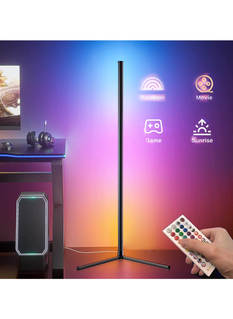 Smart RGB Floor Lamp ,RGB Corner Floor Lamp  with App/Remote Control/Dimmable/Music Sync,Smart Floor Light for Bedroom Living Room Gaming Room