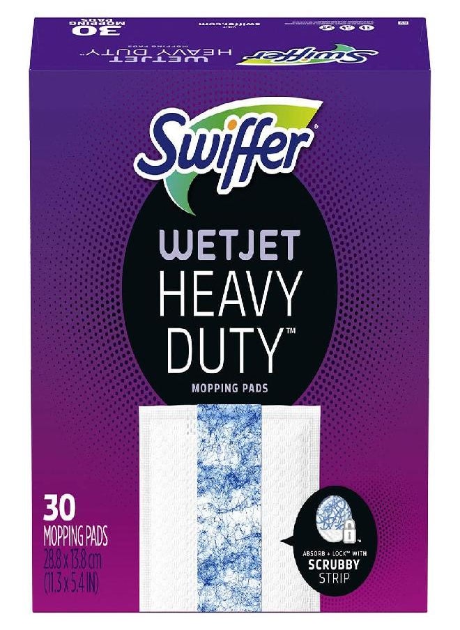 Swiffer WetJet Heavy Duty Mopping Pad Refill, 30 Count