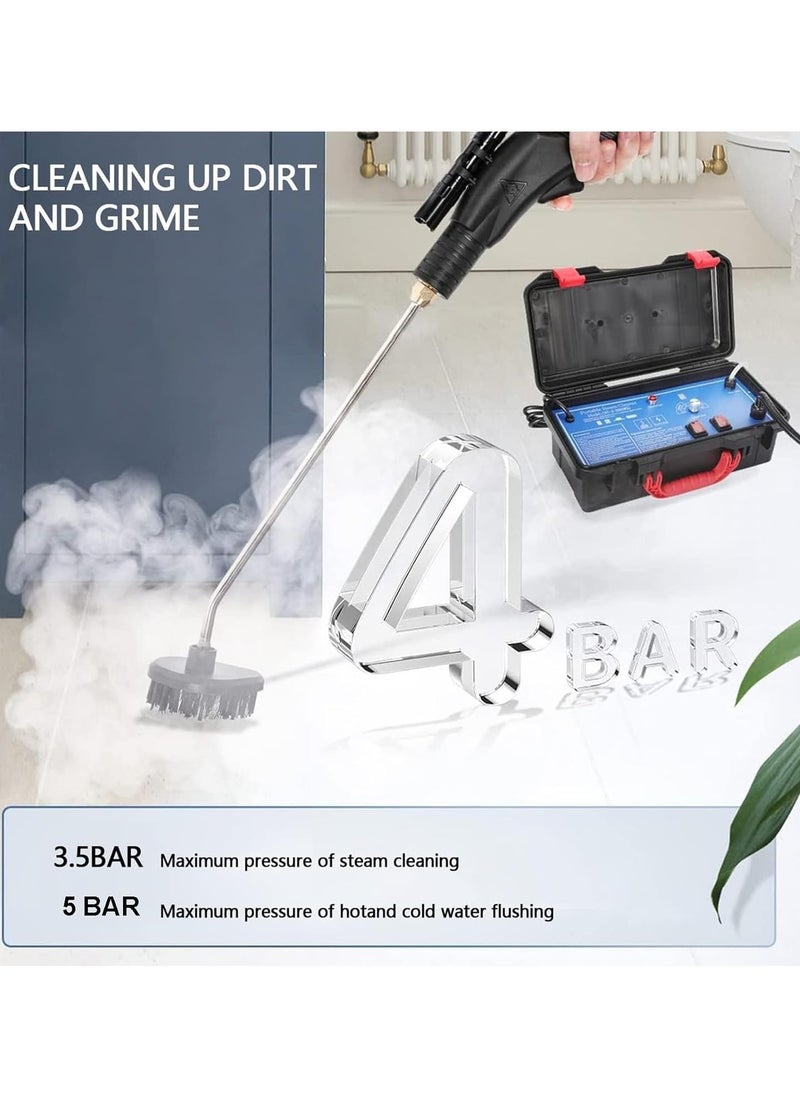 High Pressure Steam Cleaner, 3000W High Temperature High Pressure Steam Cleaner, Quick Heating In 10S for Car, Floor, Furniture, Range Hood, Bathroom