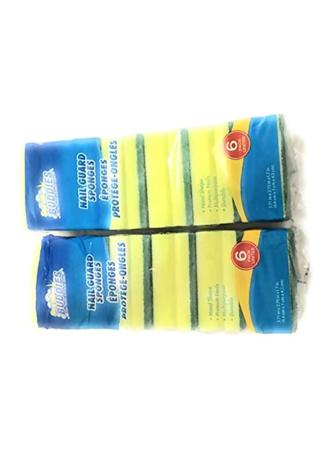 Pack Of 12 Cleaning Sponge Yellow 3.71x2.75x1.7inch