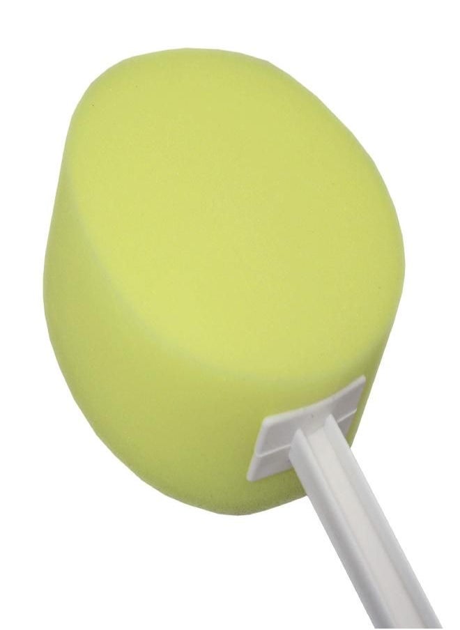 Rehabilitation Advantage Long Handle Sponge, Yellow Sponge/White Handle