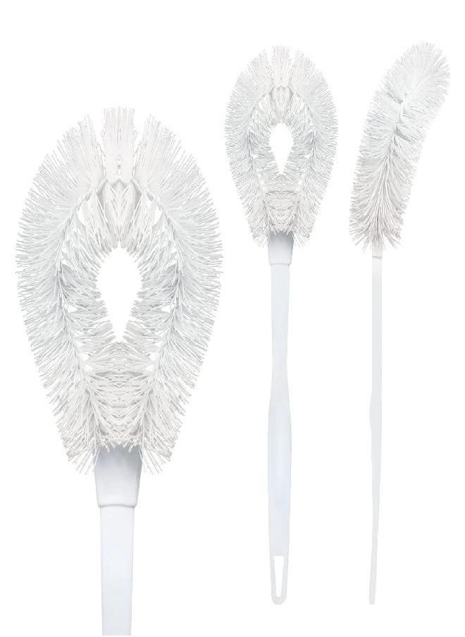 Lola Products Toilet Bowl Brush with Curved Head | Galvanized Twisted Wire | Durable Poly Fiber Bristles | Curved Head Reaches Under The Toilet Bowl Rim for a Thorough Cleaning - 1 Count