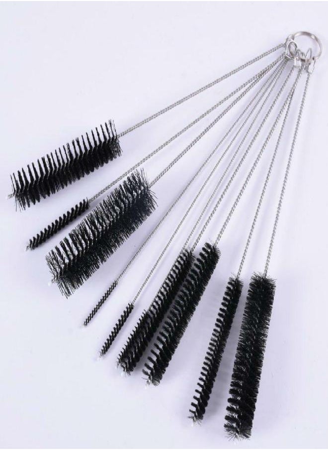 AKOAK 8.2 Inch Nylon Tube Brush Set Pipe Cleaning Brushes for Drinking Straws Glasses Keyboards Jewelry Cleaning,Set of 10
