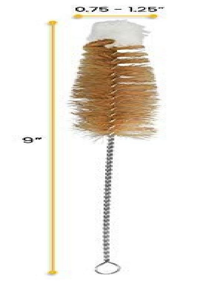 Tapered Bristle Cleaning Brush with Cotton Yarn Tip, 9