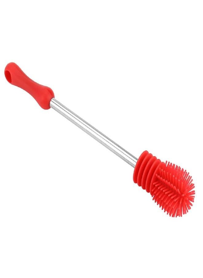 Silicone Bottle Brush, Anti Slip Handle Bottle Brush for Scrubbing Glass Sports Water Bottle, Kitchen Cleaning Tool