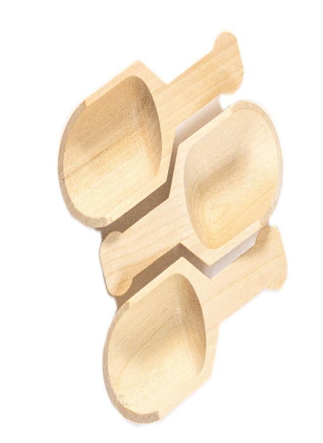 Perfectware PW Scoop 4-10 Mini Wooden Scoops, 0.25