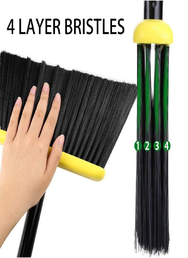 Broom and Dustpan Set,Indoor Broom with Dust pan Combo Set for Home,Angle Kitchen Broom for Floor Sweeping