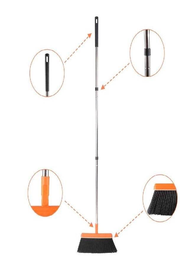 FGY Broom and Dustpan Set for Home, Sweeper and Dust Pan Set for Indoor Kitchen Lobby Office Garage Floor Sweeping