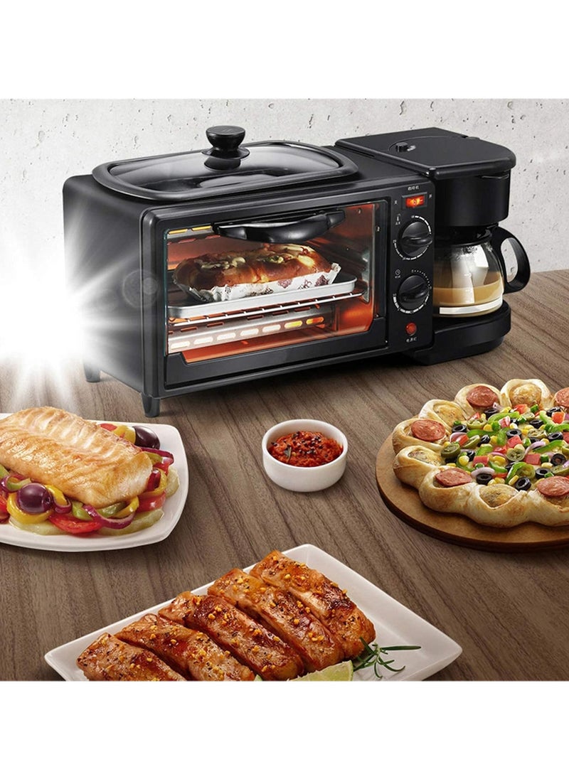 Microwave Oven In Enamel Interior Oven Electric Frying Pan Coffee Maker   roast bake grill toast a wide range of ingredients for a convenient and conventional alternative to cooking Multifunction 3 In 1 Toaster Oven With Convection Useful