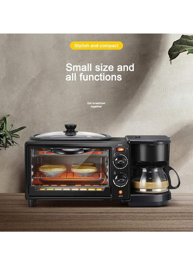 Microwave Oven In Enamel Interior Oven Electric Frying Pan Coffee Maker   roast bake grill toast a wide range of ingredients for a convenient and conventional alternative to cooking Multifunction 3 In 1 Toaster Oven With Convection Useful