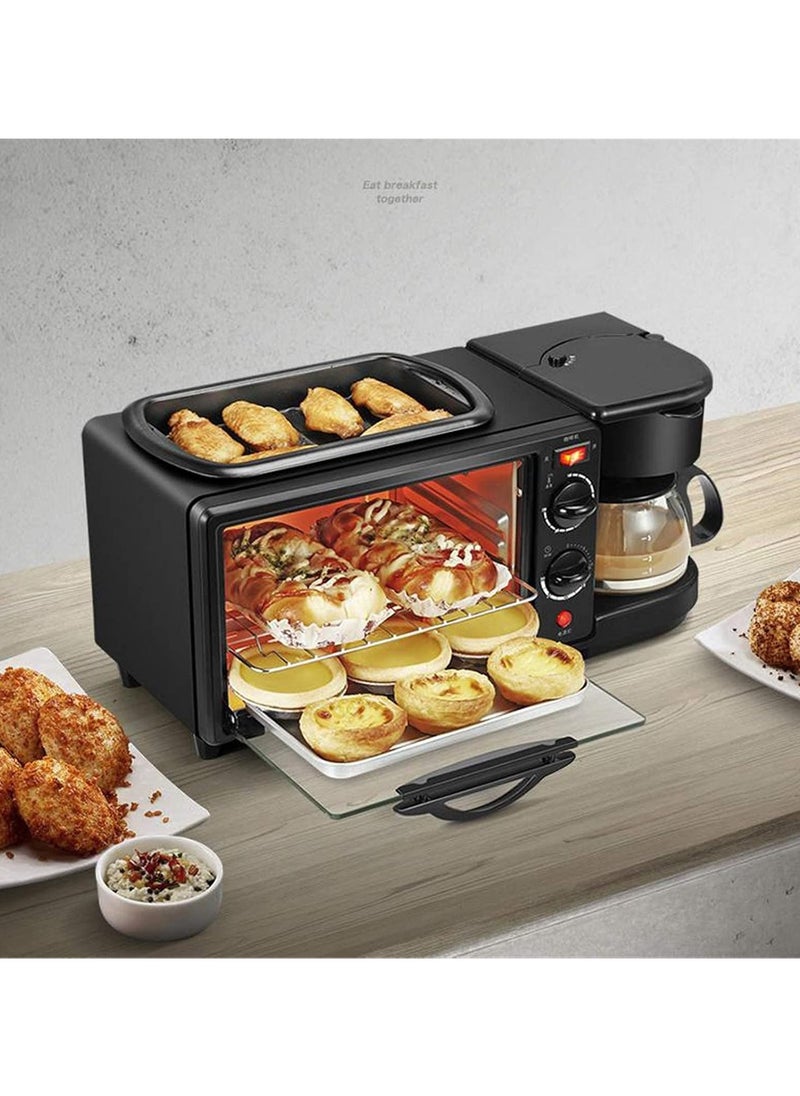 Microwave Oven In Enamel Interior Oven Electric Frying Pan Coffee Maker   roast bake grill toast a wide range of ingredients for a convenient and conventional alternative to cooking Multifunction 3 In 1 Toaster Oven With Convection Useful