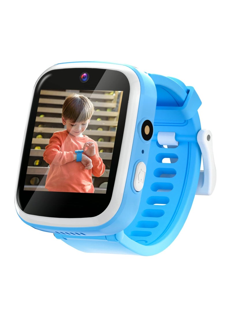 Kids Smart Watch Toys for 3-8 Year Old Boys Toddler Watch HD Dual Camera Watch for Kids All in one Blue Birthday Gifts for Kid USB Charging Touch Screen Kids Watch Educational Toys