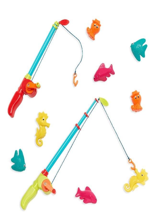 B. Toys by Battat Fishing Play Set for Kids - Magnetic Fishing Game - 2 Fishing Rods & 8 Sea Animals - Water Toys for Bath, Pool - Little Fisher’s Kit - 3 Years +,BX2090Z