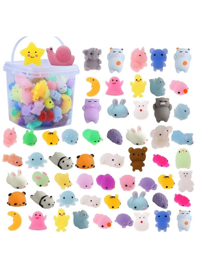 72 Pcs Mochi Squishy Toys, Kawaii Squishy Animals For Party Favors Classroom Prize Pinata Easter Fillers Fidget Toys Pack Bulk Squishies Toys