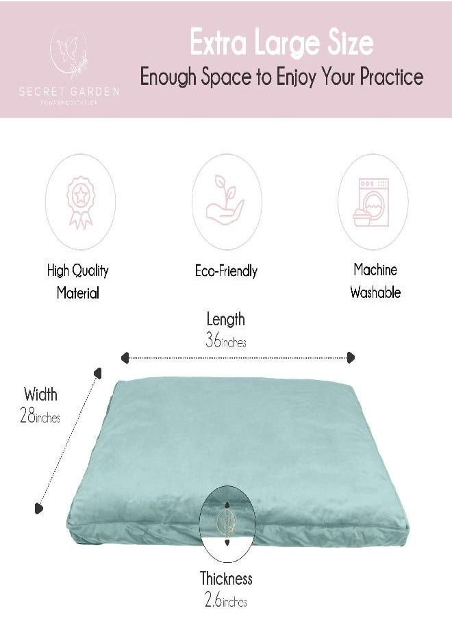 Secret Garden Large Zabuton Meditation Cushion - Meditation Mat to Achieve Full Serenity - Zabuton Mat to Reduce Stress - Comfortable Meditation Cushion - Zabuton Meditation Mat Samadhi Cushion