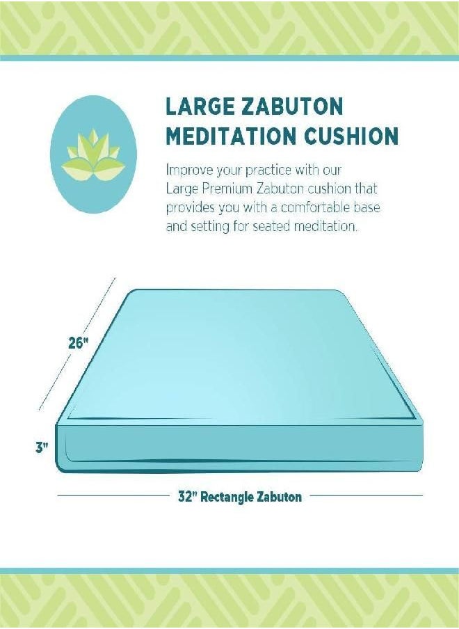 Bean Products Zabuton Meditation Cushion, Small, Black - 10oz Cotton