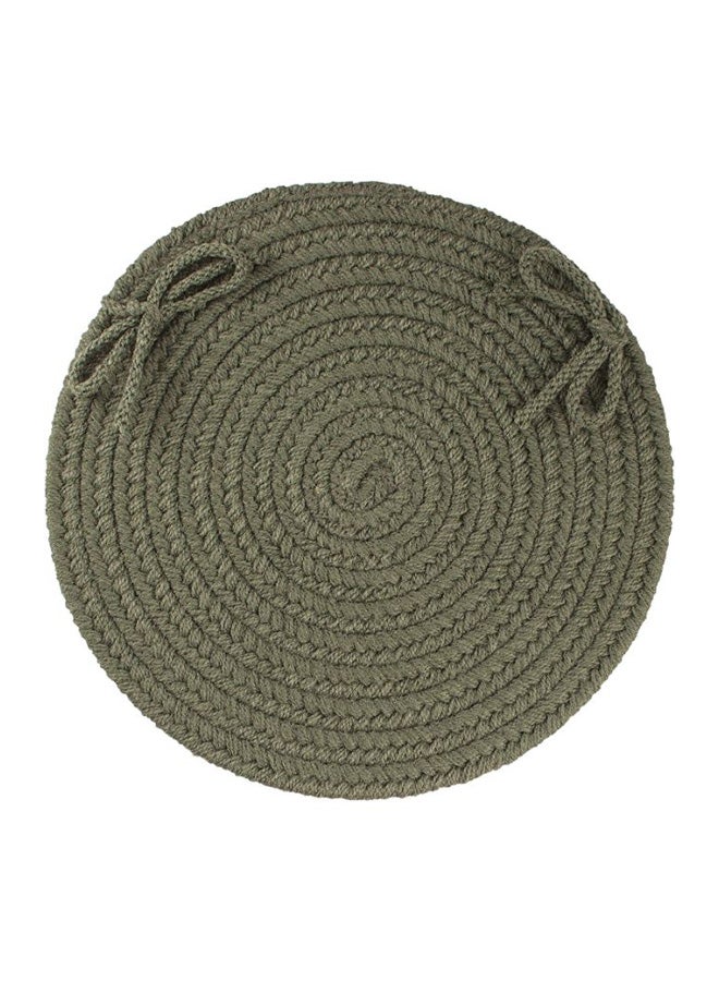 Decorative Solid Chair Pad Green 15inch