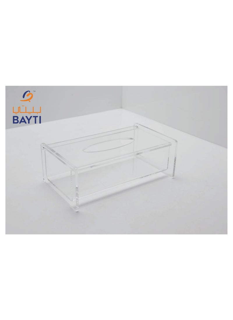 Mercury Rectangular Tissue Box Clear