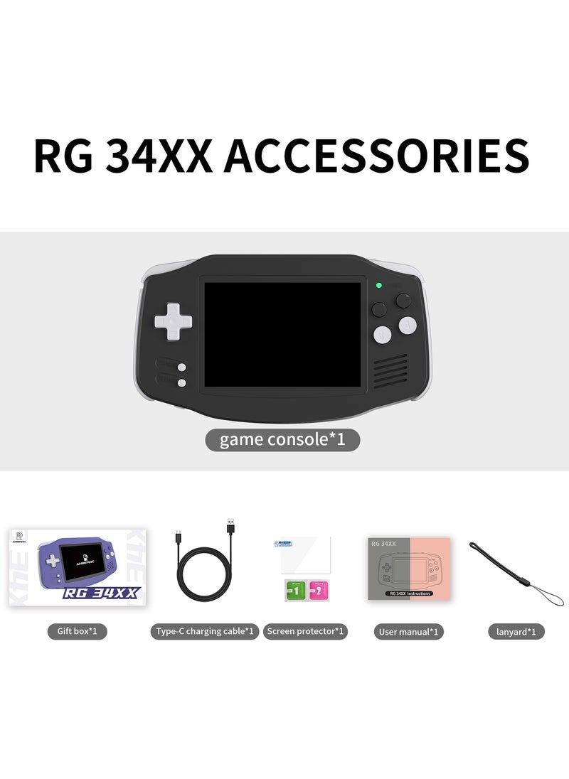 RG 34XX Handheld Game ConsoleH700 quad-core ARM  Android 13 3.4-inch IPS full-view angle 3500mAh 5G WIFI Bluetooth Retro Video Players（32G+128G）