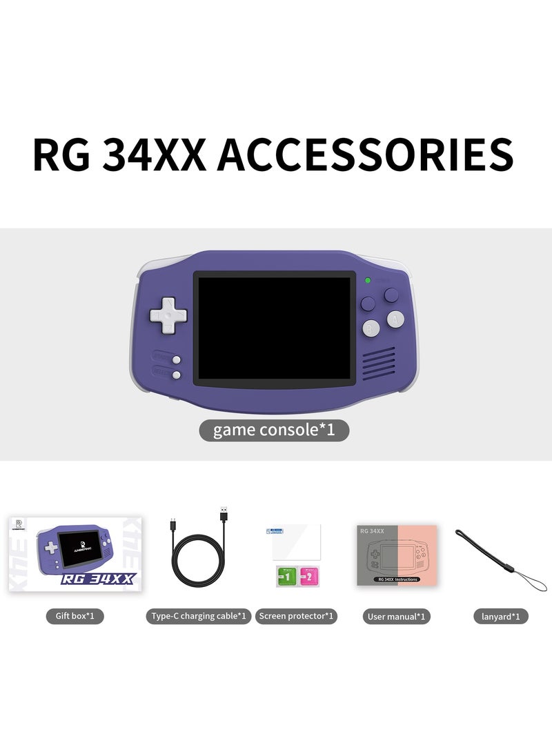 RG 34XX Handheld Game ConsoleH700 quad-core ARM  Android 13 3.4-inch IPS full-view angle 3500mAh 5G WIFI Bluetooth Retro Video Players（32G+128G）