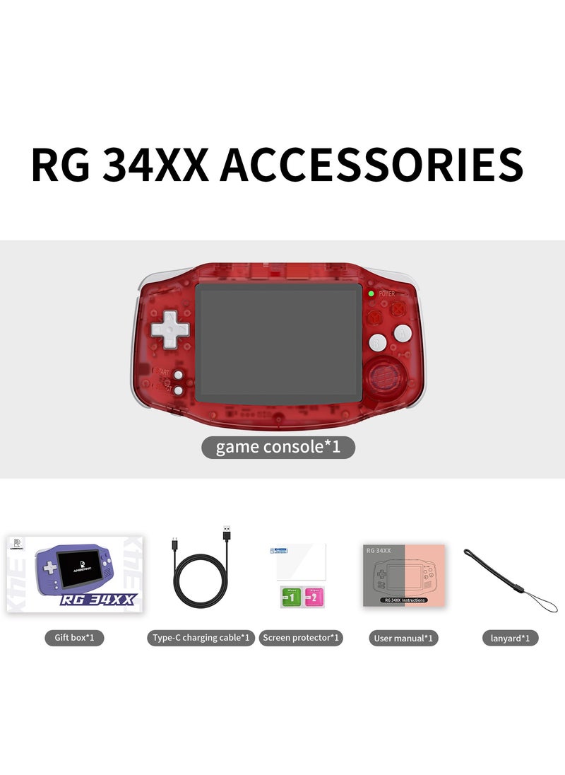 RG 34XX Handheld Game ConsoleH700 quad-core ARM  Android 13 3.4-inch IPS full-view angle 3500mAh 5G WIFI Bluetooth Retro Video Players（32G+128G）