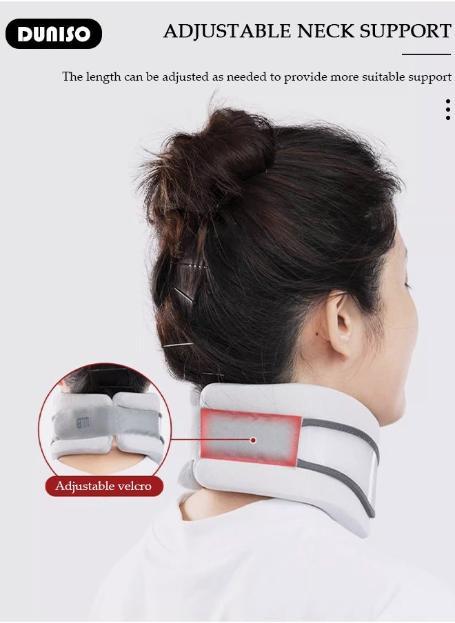 Neck Brace for Neck Pain and Support,Adjustable Soft Foam Neck Protector, Soft Cervical Collar for Sleeping, Vertebrae Whiplash Wrap Aligns, Stabilizes & Relieves Pressure in Spine for Women & Men