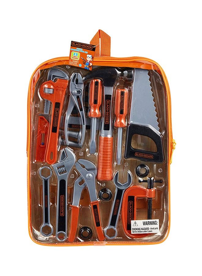 23-Piece Fully Functional Non Toxic Backpack Toy Tool Set