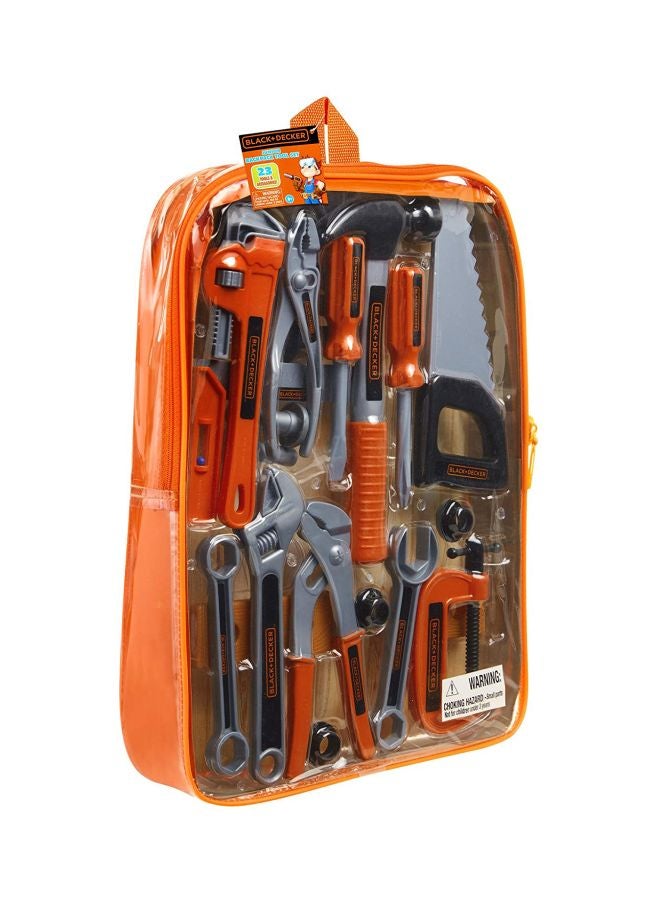 23-Piece Fully Functional Non Toxic Backpack Toy Tool Set