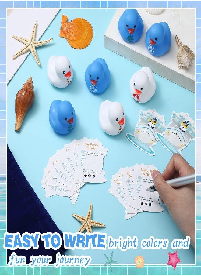 180 Pack Rubber Duck Tags for Cruising Set Include 60 Mini Cruise Ducks 60 Duck Cards and 60 Tie Ropes for Hiding Carnival Cruise Ships Ducking Games for Kids Women Men Cruise Luggage