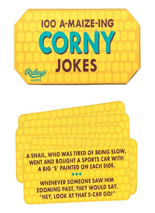 Ridley’s 100 A-maize-ing Corny Joke Cards - Includes 100 Jokes for Kids and Adults, Funny Jokes for Family-Friendly Fun - Makes a Great Gift Idea