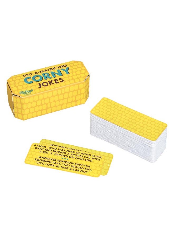 Ridley’s 100 A-maize-ing Corny Joke Cards - Includes 100 Jokes for Kids and Adults, Funny Jokes for Family-Friendly Fun - Makes a Great Gift Idea