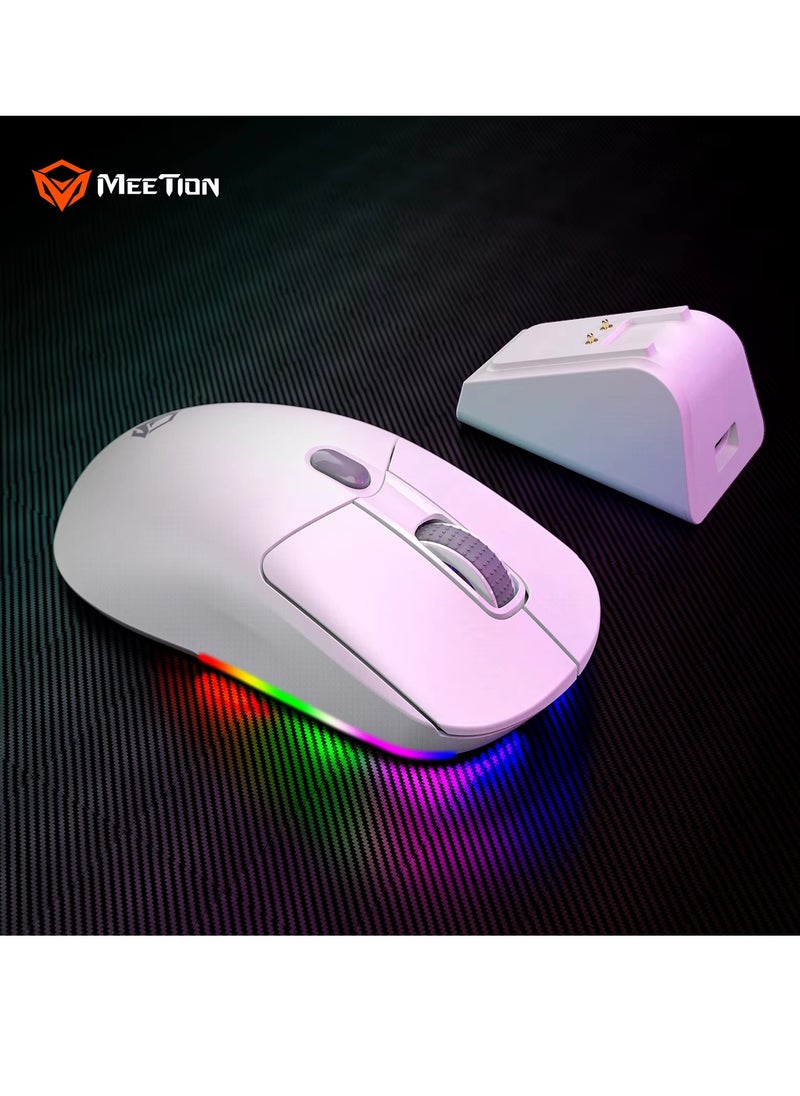 Meetion GW38 Wireless Mouse RGB 2.4Ghz Adjustable DPI 10000 High Quality Magnetic Charging Tri-mode Gaming Mouse For Computer PC