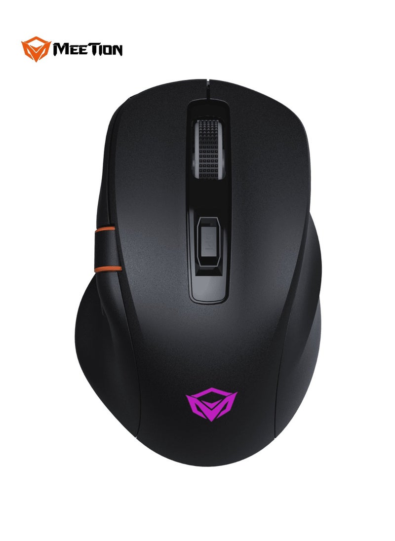 MEETION Three-Mode Gaming Ergonomic Mouse GW32 2.4G/Bluetooth/Wired PAW3220 Sensor Up to 8000DPI 1000Hz Polling Rate 20 Million Times Micro Switch RGB Lighting Effects 700mAh Long Battery Life Right-Handed Ergonomics Meetion Exclusive Driver