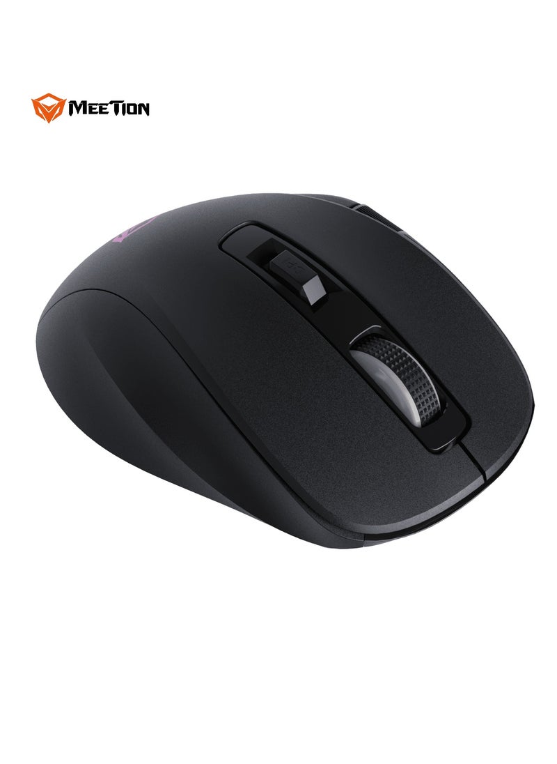 MEETION Three-Mode Gaming Ergonomic Mouse GW32 2.4G/Bluetooth/Wired PAW3220 Sensor Up to 8000DPI 1000Hz Polling Rate 20 Million Times Micro Switch RGB Lighting Effects 700mAh Long Battery Life Right-Handed Ergonomics Meetion Exclusive Driver