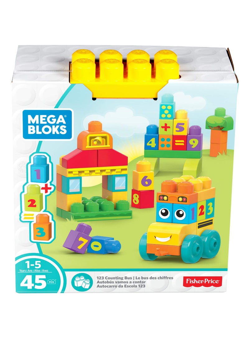 45-Piece 123 Counting Bus Block Set