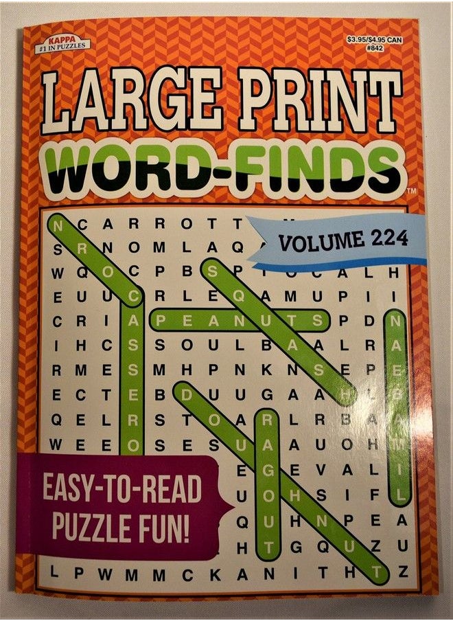 Kappa Publication 3842 Large Print Word-Finds Assorted Volumes, Multi