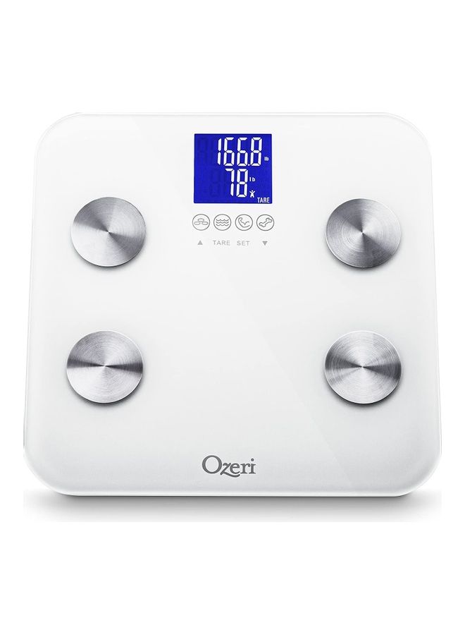 Auto Recognition And Infant Tare Technology Total Body Bath Scale White 12.2inch