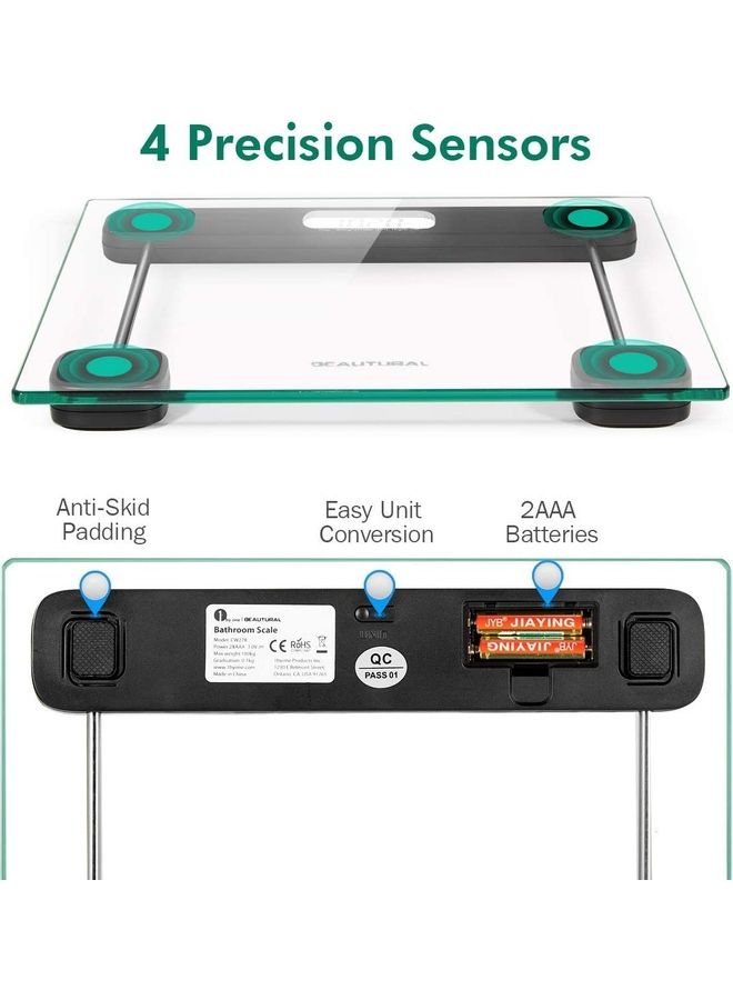 4 Precision Sensors Modern Digital Weighing Scale clear 11inch